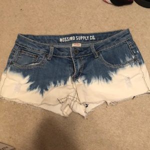 Bleached jean shorts